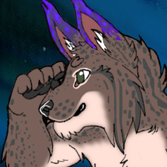 Digital art of an anthropomorphic lynx in space